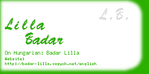 lilla badar business card